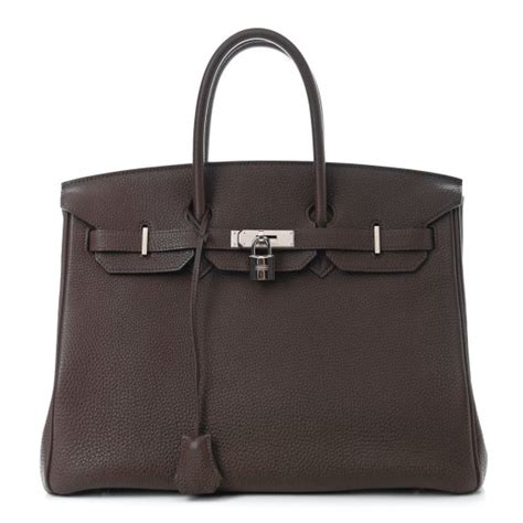 HERMES Togo Birkin 35 Chocolate 825622 